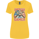 American USA Gamer Video Games Joypad Womens Wider Cut T-Shirt Yellow