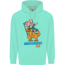 Amerisaurus T-Rex Dabbing Uncle Sam USA Childrens Kids Hoodie Peppermint