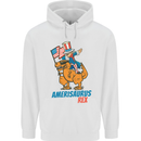 Amerisaurus T-Rex Dabbing Uncle Sam USA Childrens Kids Hoodie White