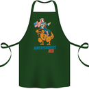 Amerisaurus T-Rex Dabbing Uncle Sam USA Cotton Apron 100% Organic Forest Green