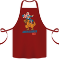 Amerisaurus T-Rex Dabbing Uncle Sam USA Cotton Apron 100% Organic Maroon