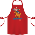 Amerisaurus T-Rex Dabbing Uncle Sam USA Cotton Apron 100% Organic Red