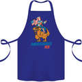 Amerisaurus T-Rex Dabbing Uncle Sam USA Cotton Apron 100% Organic Royal Blue