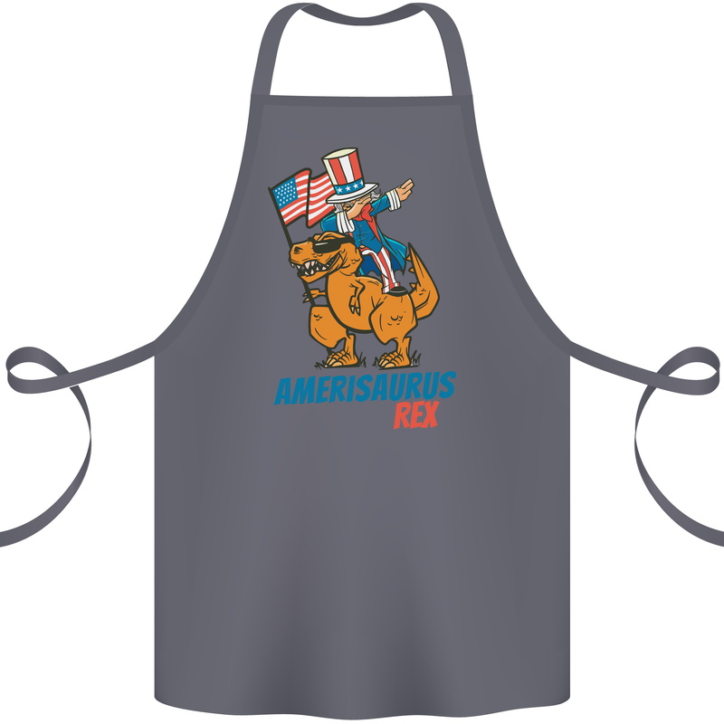 Amerisaurus T-Rex Dabbing Uncle Sam USA Cotton Apron 100% Organic Steel