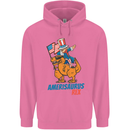 Amerisaurus T-Rex Dabbing Uncle Sam USA Mens 80% Cotton Hoodie Azelea
