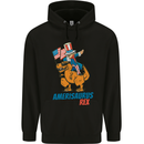 Amerisaurus T-Rex Dabbing Uncle Sam USA Mens 80% Cotton Hoodie Black