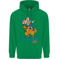 Amerisaurus T-Rex Dabbing Uncle Sam USA Mens 80% Cotton Hoodie Irish Green