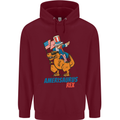 Amerisaurus T-Rex Dabbing Uncle Sam USA Mens 80% Cotton Hoodie Maroon