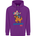 Amerisaurus T-Rex Dabbing Uncle Sam USA Mens 80% Cotton Hoodie Purple