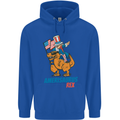 Amerisaurus T-Rex Dabbing Uncle Sam USA Mens 80% Cotton Hoodie Royal Blue
