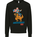 Amerisaurus T-Rex Dabbing Uncle Sam USA Mens Sweatshirt Jumper Black