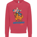 Amerisaurus T-Rex Dabbing Uncle Sam USA Mens Sweatshirt Jumper Heliconia