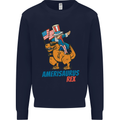 Amerisaurus T-Rex Dabbing Uncle Sam USA Mens Sweatshirt Jumper Navy Blue