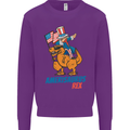 Amerisaurus T-Rex Dabbing Uncle Sam USA Mens Sweatshirt Jumper Purple