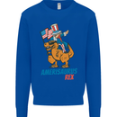 Amerisaurus T-Rex Dabbing Uncle Sam USA Mens Sweatshirt Jumper Royal Blue