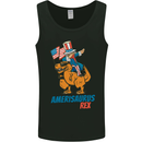 Amerisaurus T-Rex Dabbing Uncle Sam USA Mens Vest Tank Top Black