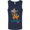 Amerisaurus T-Rex Dabbing Uncle Sam USA Mens Vest Tank Top Navy Blue