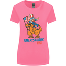 Amerisaurus T-Rex Dabbing Uncle Sam USA Womens Wider Cut T-Shirt Azalea