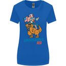 Amerisaurus T-Rex Dabbing Uncle Sam USA Womens Wider Cut T-Shirt Royal Blue
