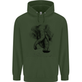 An Abstract Elephant Environment Childrens Kids Hoodie Forest Green