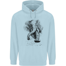 An Abstract Elephant Environment Childrens Kids Hoodie Light Blue