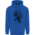 An Abstract Elephant Environment Childrens Kids Hoodie Royal Blue
