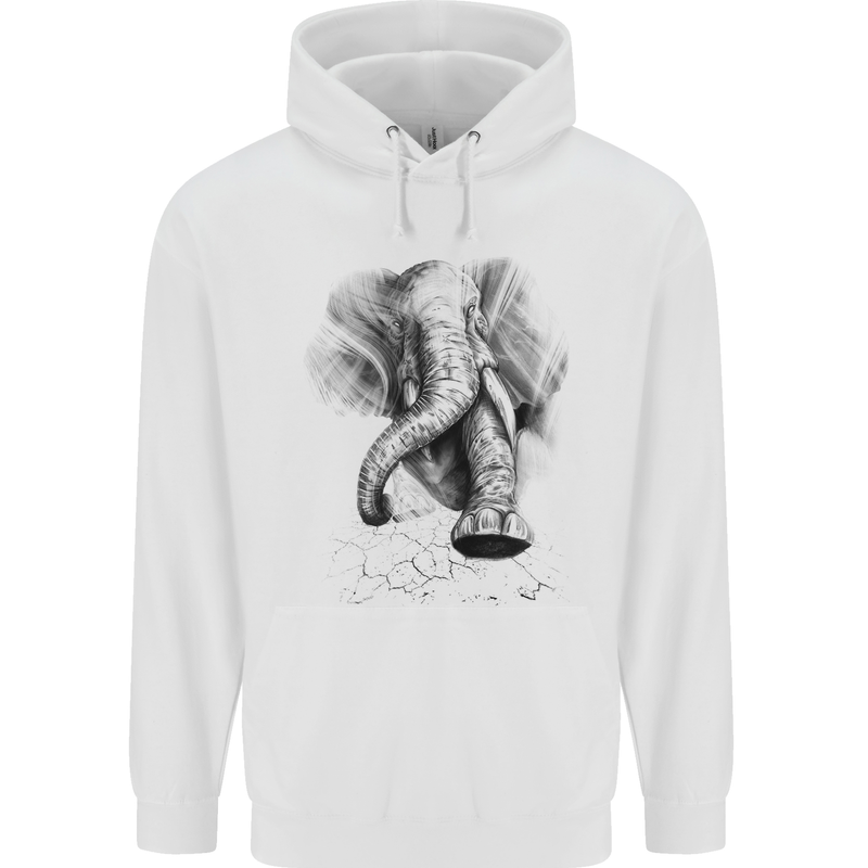 An Abstract Elephant Environment Childrens Kids Hoodie White