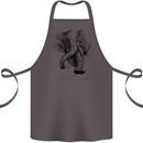 An Abstract Elephant Environment Cotton Apron 100% Organic Dark Grey