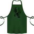 An Abstract Elephant Environment Cotton Apron 100% Organic Forest Green