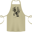 An Abstract Elephant Environment Cotton Apron 100% Organic Khaki