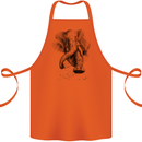 An Abstract Elephant Environment Cotton Apron 100% Organic Orange