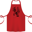 An Abstract Elephant Environment Cotton Apron 100% Organic Red