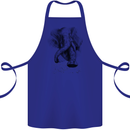An Abstract Elephant Environment Cotton Apron 100% Organic Royal Blue