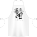 An Abstract Elephant Environment Cotton Apron 100% Organic White