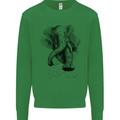 An Abstract Elephant Environment Kids Sweatshirt Jumper Irish Green