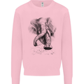 An Abstract Elephant Environment Kids Sweatshirt Jumper Light Pink