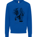 An Abstract Elephant Environment Kids Sweatshirt Jumper Royal Blue