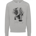 An Abstract Elephant Environment Kids Sweatshirt Jumper Sports Grey