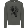 An Abstract Elephant Environment Kids Sweatshirt Jumper Storm Grey