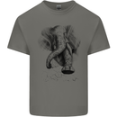 An Abstract Elephant Environment Kids T-Shirt Childrens Charcoal