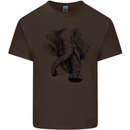 An Abstract Elephant Environment Kids T-Shirt Childrens Chocolate