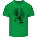 An Abstract Elephant Environment Kids T-Shirt Childrens Irish Green