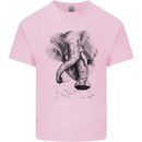 An Abstract Elephant Environment Kids T-Shirt Childrens Light Pink