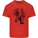 An Abstract Elephant Environment Kids T-Shirt Childrens Red