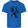 An Abstract Elephant Environment Kids T-Shirt Childrens Royal Blue