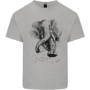 An Abstract Elephant Environment Kids T-Shirt Childrens Sports Grey