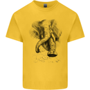 An Abstract Elephant Environment Kids T-Shirt Childrens Yellow
