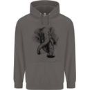 An Abstract Elephant Environment Mens 80% Cotton Hoodie Charcoal