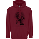 An Abstract Elephant Environment Mens 80% Cotton Hoodie Maroon