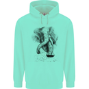 An Abstract Elephant Environment Mens 80% Cotton Hoodie Peppermint